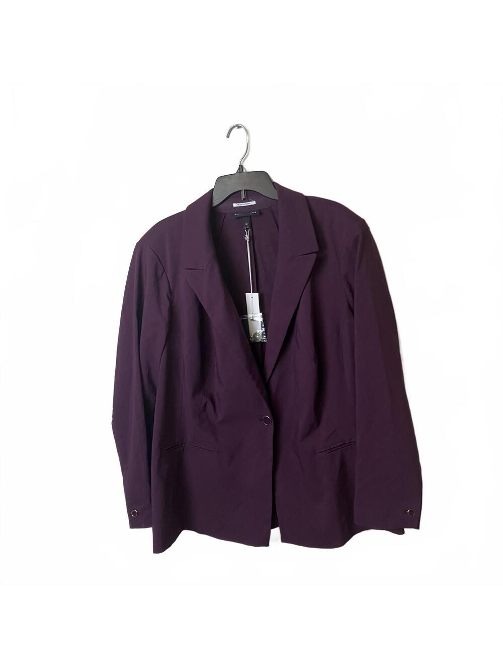 Lane Bryant Plum Single Button Career Office Wear Stretch Blazer Size 26 New-$79